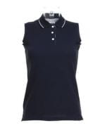 Women`s Classic Fit Proactive Sleeveless Polo Navy / White