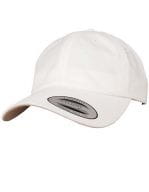 Peached Cotton Twill Dad Cap White