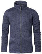 Men`s Knit Fleece Jacket C+ Heather Blue