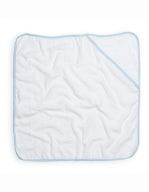 Babies Hooded Towel White / Blue