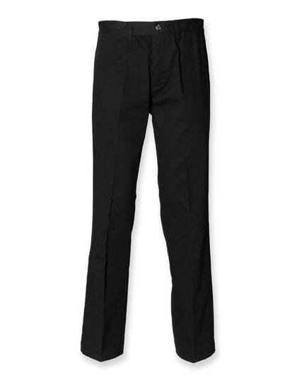 Men`s Teflon® Coated Flat Front Chino Black