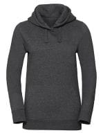 Ladies` Authentic Melange Hooded Sweat Carbon Melange