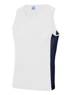 Men`s Cool Contrast Vest Arctic White / French Navy