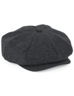 Melton Wool Baker Boy Cap Charcoal Marl