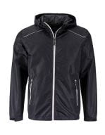 Men`s Rain Jacket Black / Silver (Solid)