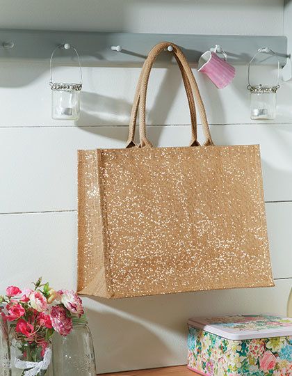 Shimmer Jute Shopper