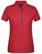 Ladies` Polo Single Stripe Red / Navy