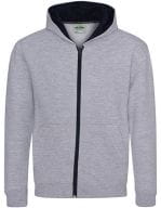 Kids` Varsity Zoodie Heather Grey / French Navy