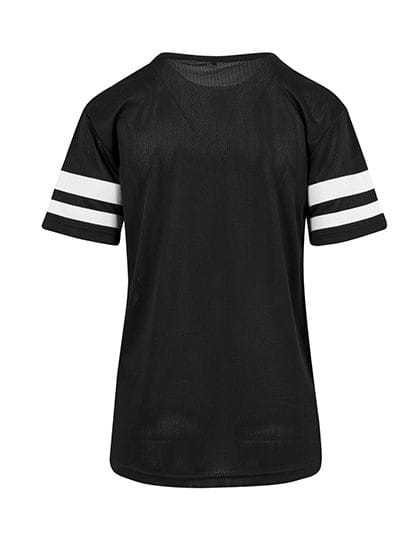 Ladies` Mesh Stripe Tee Black / White