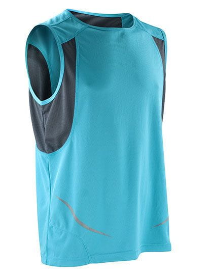Sport Athletic Vest Aqua / Grey