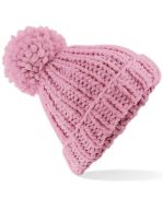 Oversized Hand-Knitted Beanie Dusky Pink