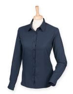 Ladies` Wicking Long Sleeve Shirt Navy