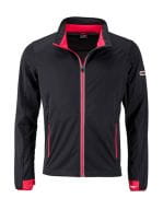 Men`s Sports Softshell Jacket Black / Light Red