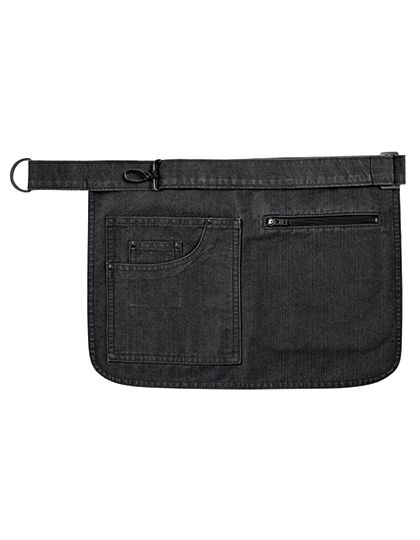 Metro Utility Hip Apron Black Denim (ca. Pantone 426C)