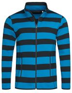 Striped Fleece Jacket Brilliant Blue