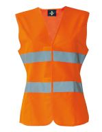 Women`s Safety Vest EN ISO 20471 Signal Orange