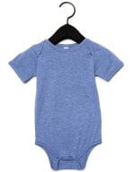 Baby Triblend Short Sleeve Onesie Blue Triblend (Heather)