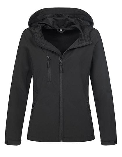 Softest Shell Hooded Jacket Women Black Opal