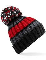 Hygge Striped Beanie Black Cherry