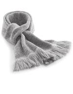 Classic Knitted Scarf Heather Grey