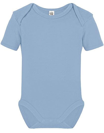 Short Sleeve Baby Bodysuit Babyblue