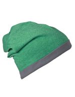 Heather Summer Beanie Green Melange / Dark Grey