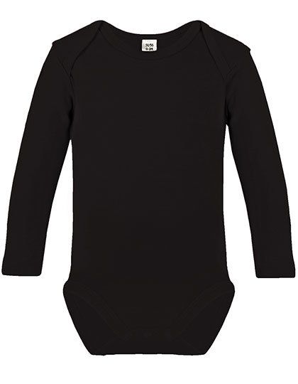 Long Sleeve Baby Bodysuit Black