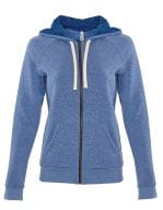 Women´s PCH Raglan Zip Hoody Heather Bay Blue (CVC)