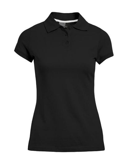 Women`s Single Jersey Polo Black / White