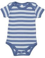 Baby Stripy Bodysuit Antique Blue / Dusty Blue Baby Stripy Bodysuit Antique Blue / Dusty Blue