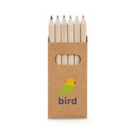 BIRD. Buntstift Schachtel mit 6 Buntstiften Natur