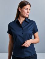 Ladies` Short Sleeve Classic Twill Shirt