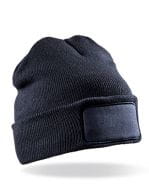 Recycled Double Knit Printers Beanie Navy