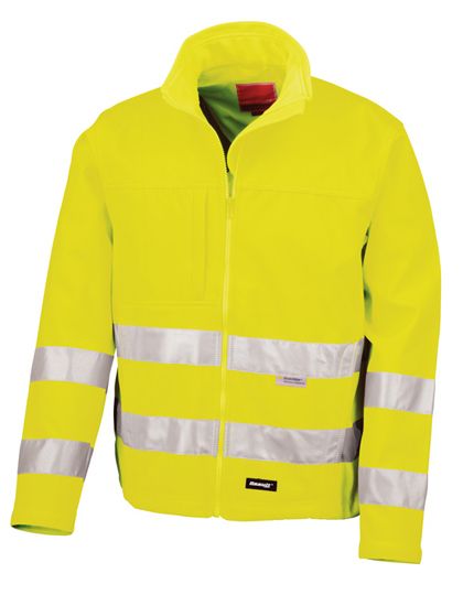 High-Viz Soft Shell Jacket Fluorescent Yellow