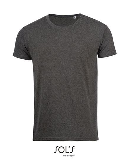 Men`s T-Shirt Mixed Charcoal Melange