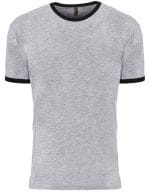 Men`s Ringer T-Shirt Heather Grey / Black