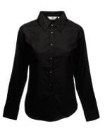 Ladies Long Sleeve Oxford Shirt Black