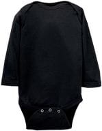 Infant Fine Jersey Long Sleeve Bodysuit Black Infant Fine Jersey Long Sleeve Bodysuit Black