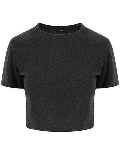 Girlie Tri-Blend Cropped T Heather Black