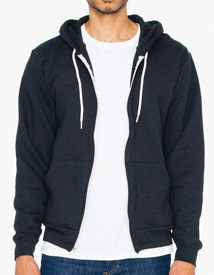 Unisex Flex Fleece Zip Hooded Sweatshirt Black
