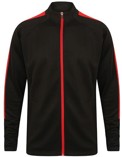 Adults´ Knitted Tracksuit Top Black / Red
