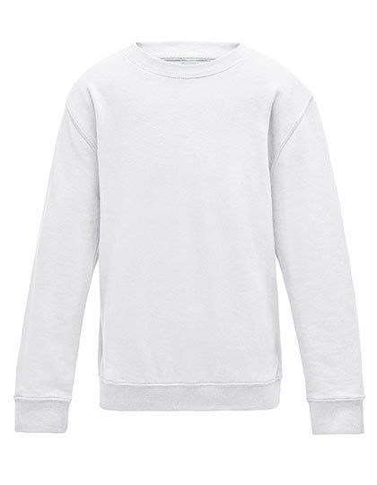 Kids` AWDis Sweat Arctic White