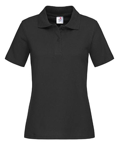 Short Sleeve Polo Women Black Opal