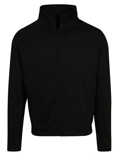 High Neck Sweat Zip Cardigan Black