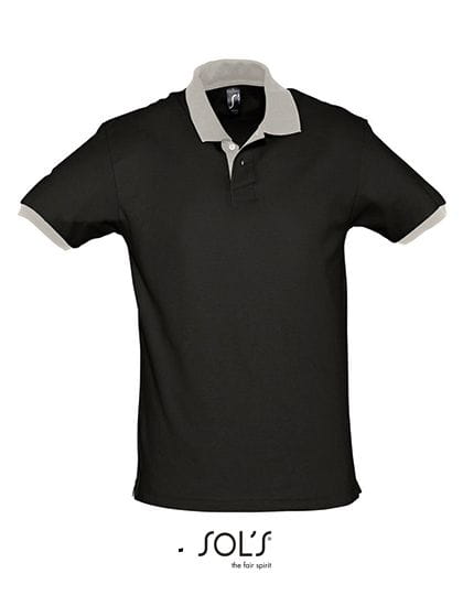 Polo Prince Black / Light Grey (Solid)