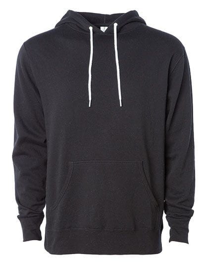 Unisex Lightweight Hooded Pullover Black