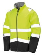 Printable Safety Softshell Jacket Fluorescent Yellow / Black