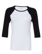3/4-Sleeve Contrast Raglan T-Shirt White / Black