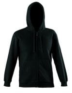 Zip Through Hooded Sweat Jacket Black