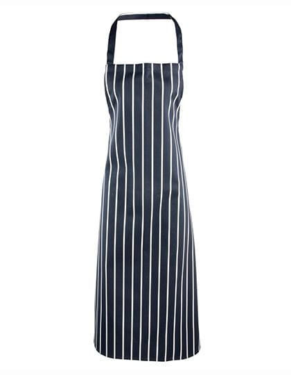 Striped Bib Apron Navy / White